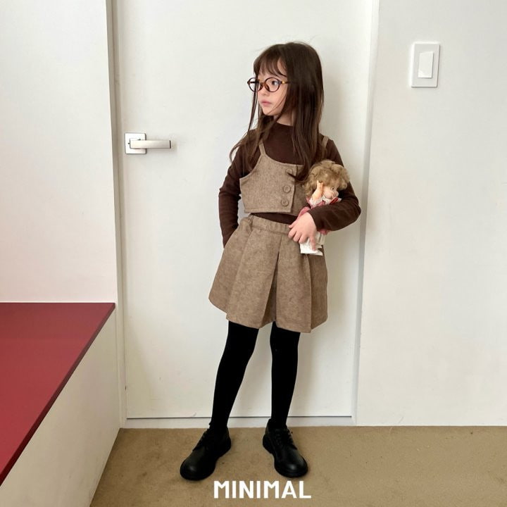 Minimal - Korean Children Fashion - #childofig - Maron Pleats Skirt - 7