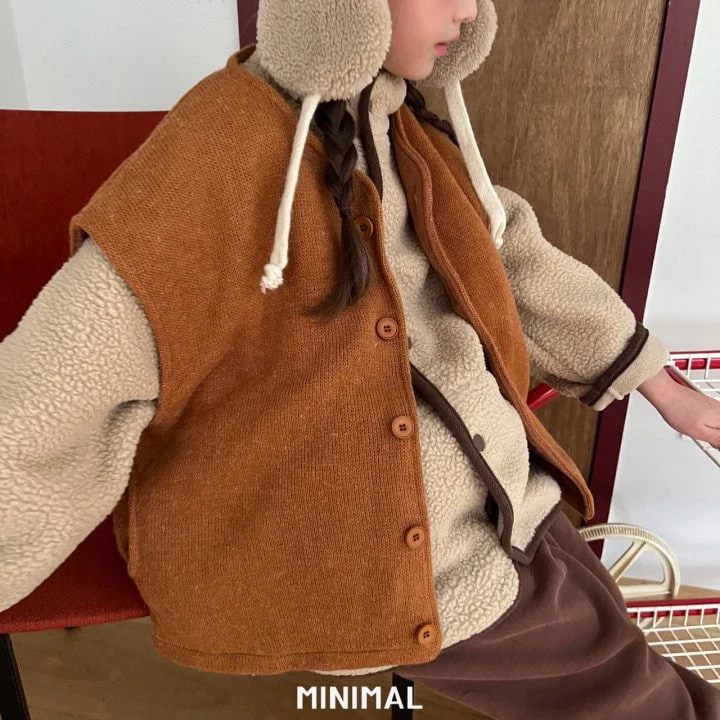 Minimal - Korean Children Fashion - #discoveringself - Wool Box Vest - 10