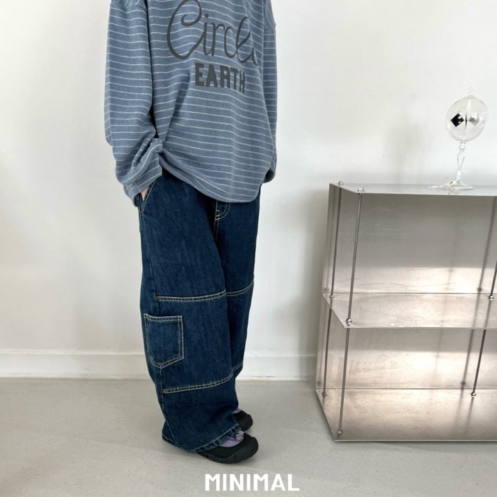 Minimal - Korean Children Fashion - #discoveringself - Libet Stitch Denim Pants - 8