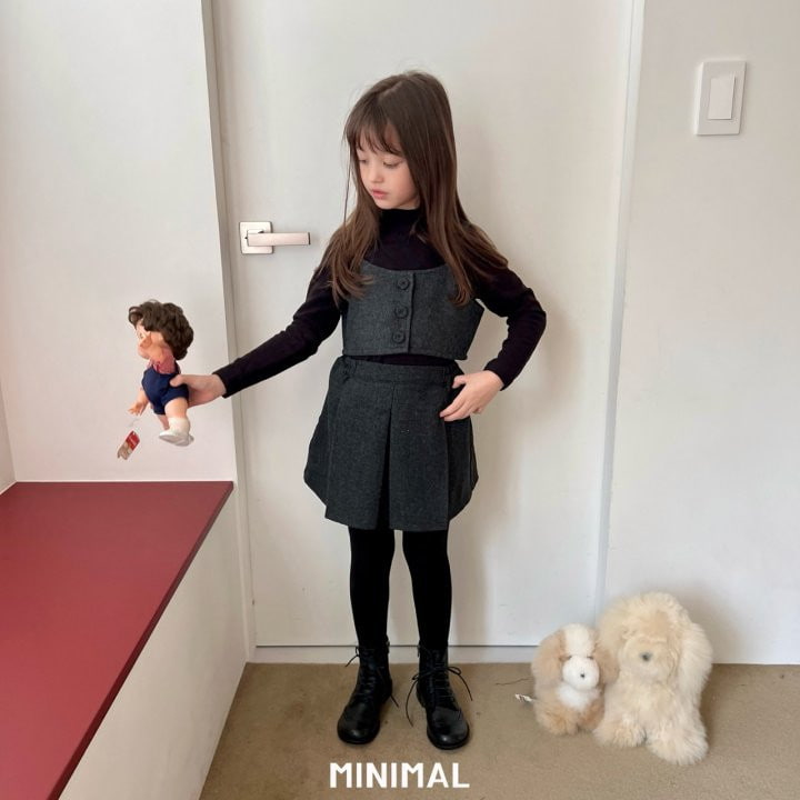 Minimal - Korean Children Fashion - #littlefashionista - Maron Pleats Skirt - 2