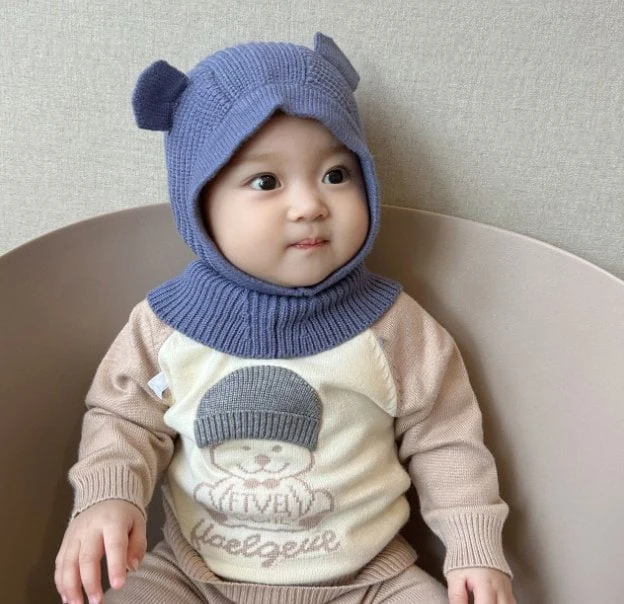 Miso - Korean Baby Fashion - #babyboutique - Bear Balaclava - 5