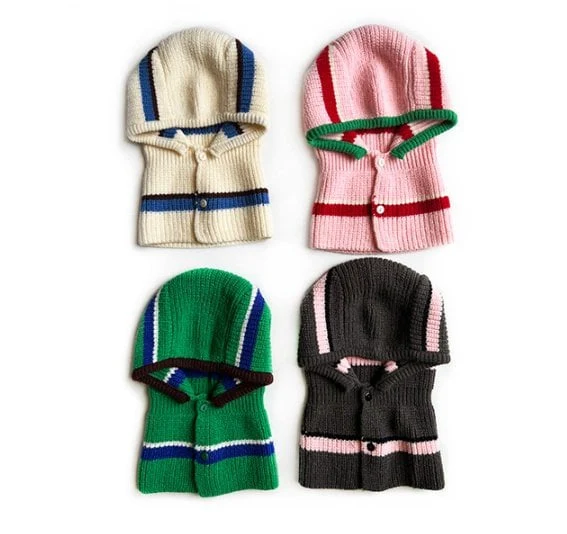 Miso - Korean Baby Fashion - #babyboutiqueclothing - New Stripe Balaclava