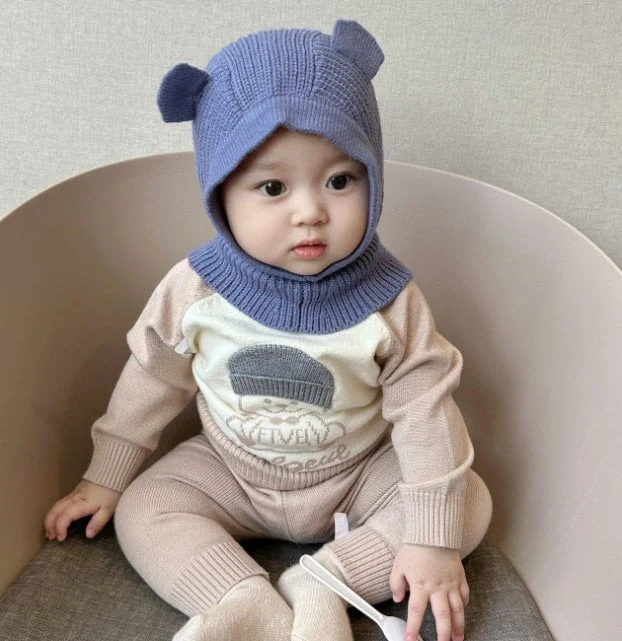 Miso - Korean Baby Fashion - #babyboutiqueclothing - Bear Balaclava - 6