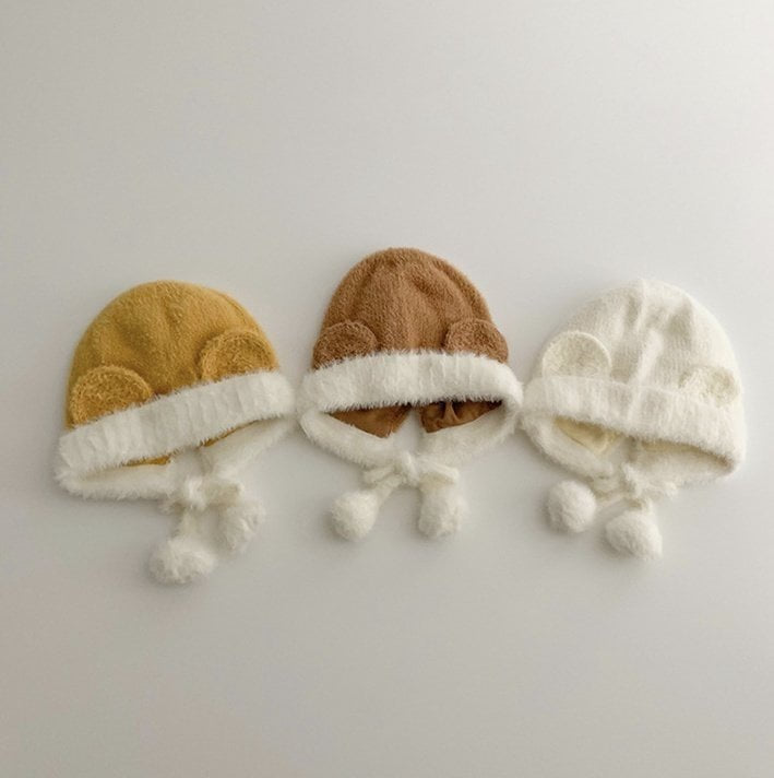 Miso - Korean Baby Fashion - #babyclothing - Bear Bonnet Hat - 8