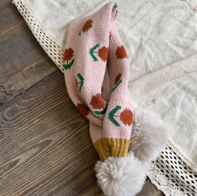 Miso - Korean Baby Fashion - #babyfever - Flower Muffler - 2