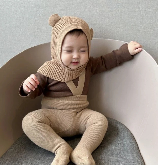 Miso - Korean Baby Fashion - #babyfever - Bear Balaclava - 9