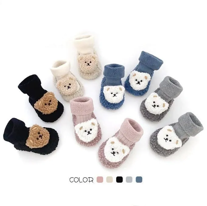 Miso - Korean Baby Fashion - #babyfever - Bear Walker Socks Shoes - 2