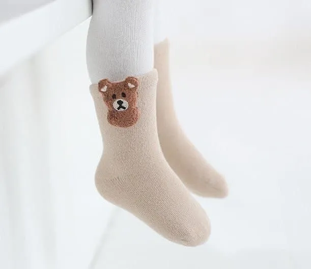 Miso - Korean Baby Fashion - #babyfever - Bear Patch Socks - 6