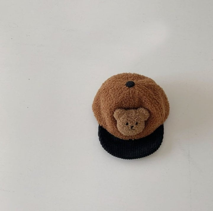 Miso - Korean Baby Fashion - #babylifestyle - Bear Fleece Cap - 2