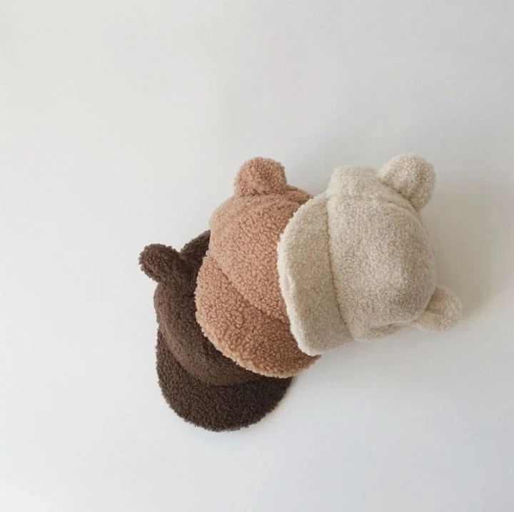 Miso - Korean Baby Fashion - #babylifestyle - Bear Winter Fleece Cap - 2