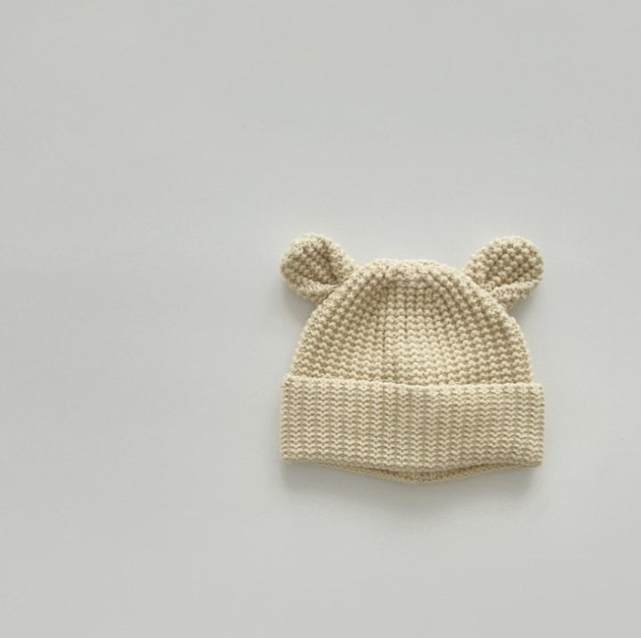 Miso - Korean Baby Fashion - #babylifestyle - Bear Knit Beanie