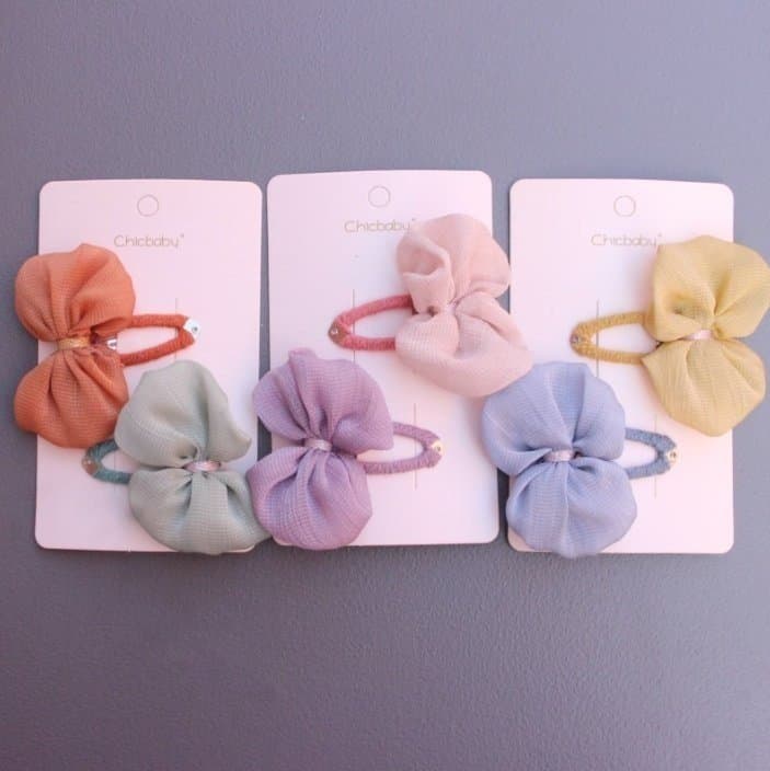 Miso - Korean Baby Fashion - #babylifestyle - Knit Ribbon Snap Pin