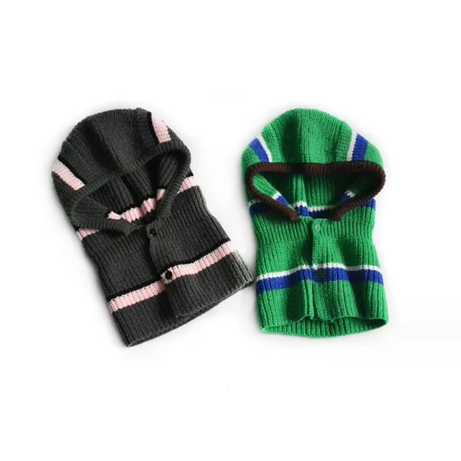 Miso - Korean Baby Fashion - #babyoninstagram - New Stripe Balaclava - 7