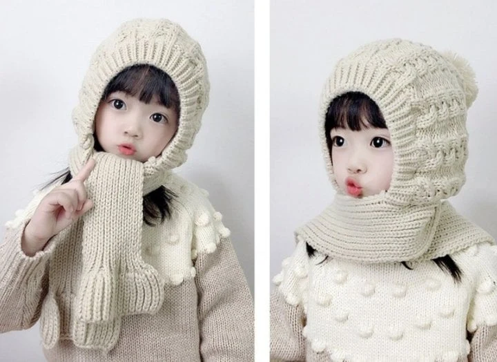 Miso - Korean Baby Fashion - #babyoninstagram - Twist Hat Muffler - 6