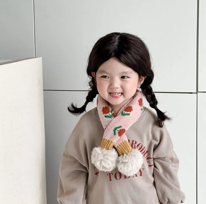 Miso - Korean Baby Fashion - #babyoninstagram - Flower Muffler - 5