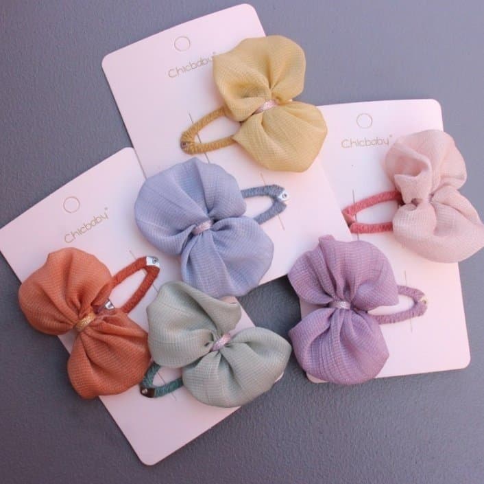 Miso - Korean Baby Fashion - #babyoninstagram - Knit Ribbon Snap Pin - 2