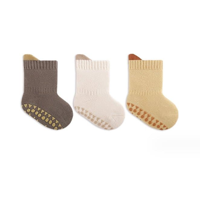 Miso - Korean Baby Fashion - #babylifestyle - Point Two Tone Sock Set - 4