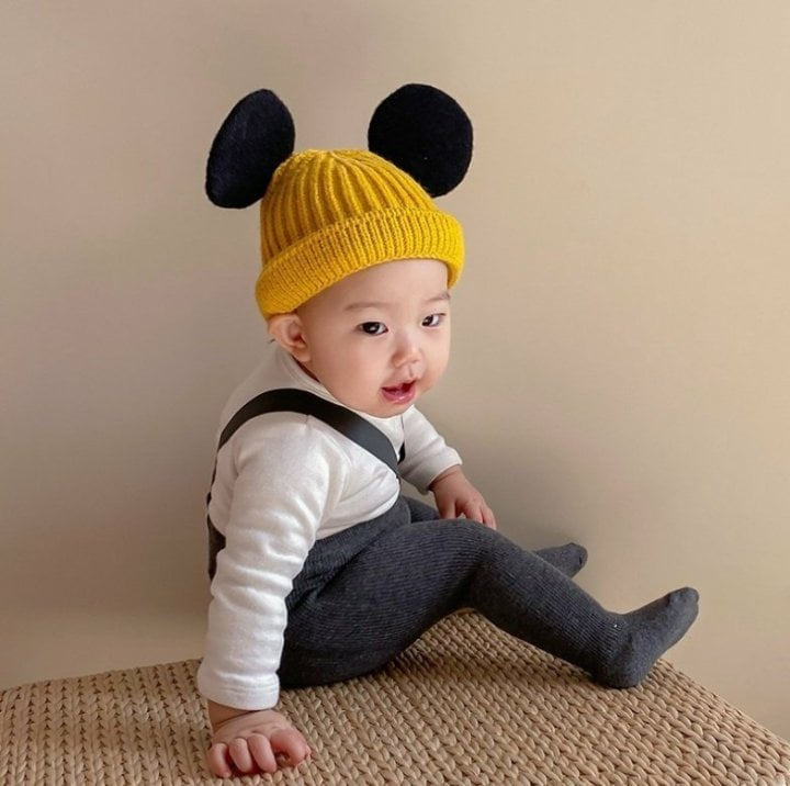 Miso - Korean Baby Fashion - #babyootd - Cute Mouse Beanie - 5