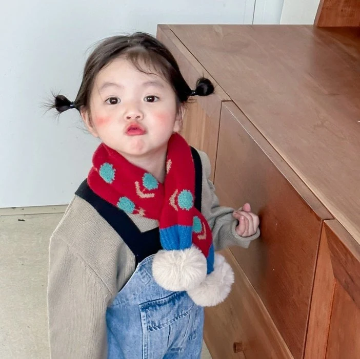 Miso - Korean Baby Fashion - #babyootd - Flower Muffler - 6