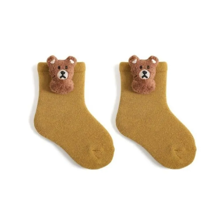 Miso - Korean Baby Fashion - #babyootd - Bear Patch Socks - 10