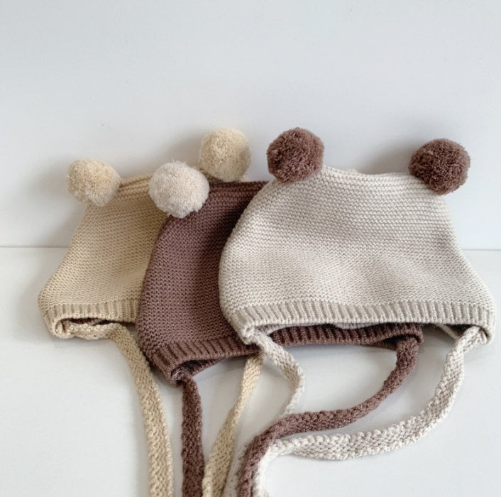 Miso - Korean Baby Fashion - #babyoutfit - Double Bell Knit Hat - 2