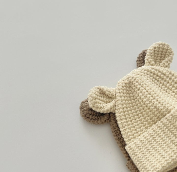 Miso - Korean Baby Fashion - #babyootd - Bear Knit Beanie - 4