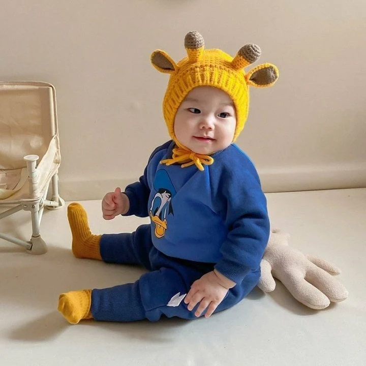 Miso - Korean Baby Fashion - #babyootd - Giraffe Hat - 4