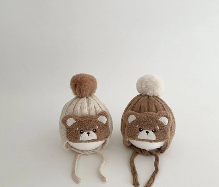 Miso - Korean Baby Fashion - #babyoutfit - Bear Bubble Beanie