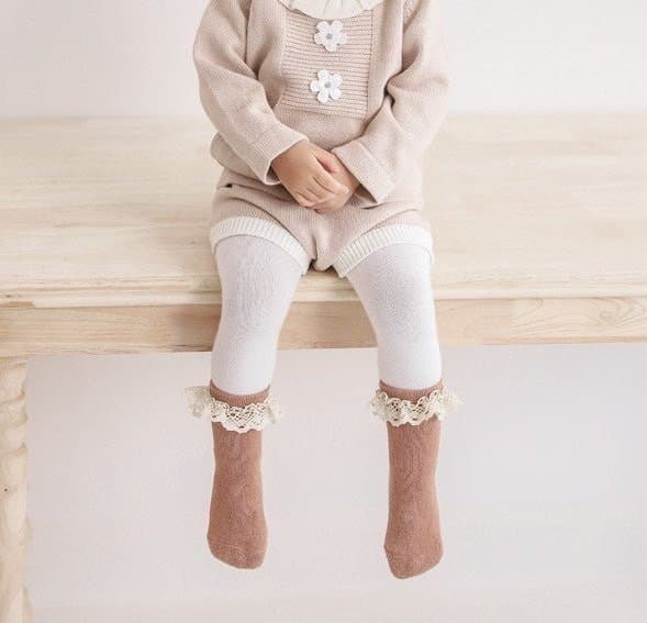 Miso - Korean Baby Fashion - #babyoutfit - Plump Lace Socks - 5