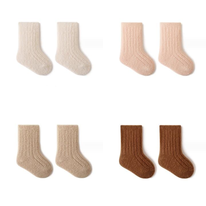 Miso - Korean Baby Fashion - #babyoutfit - Solid Ribbed Socks