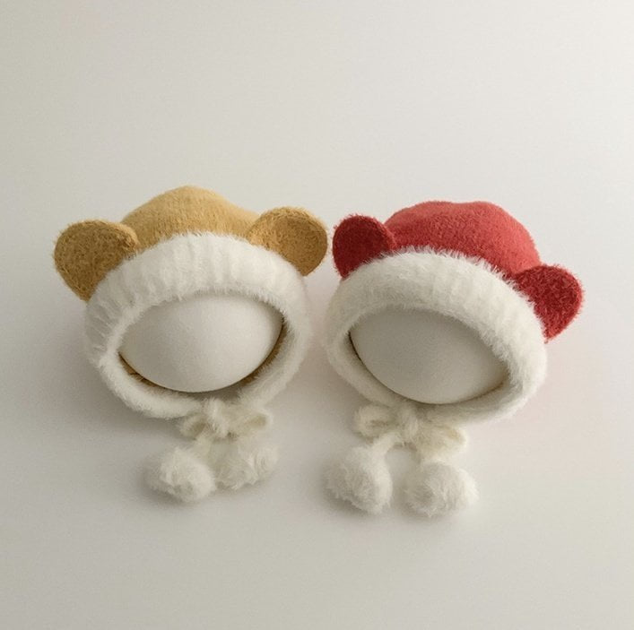 Miso - Korean Baby Fashion - #babywear - Bear Bonnet Hat - 2