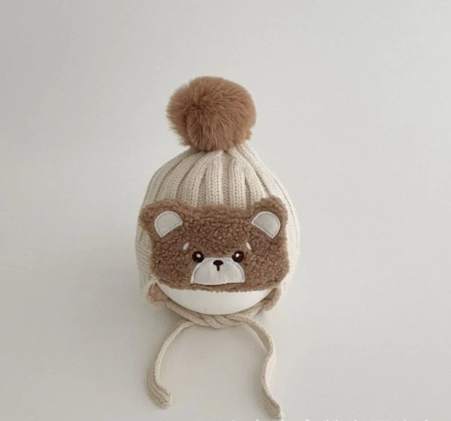 Miso - Korean Baby Fashion - #babywear - Bear Bubble Beanie - 2