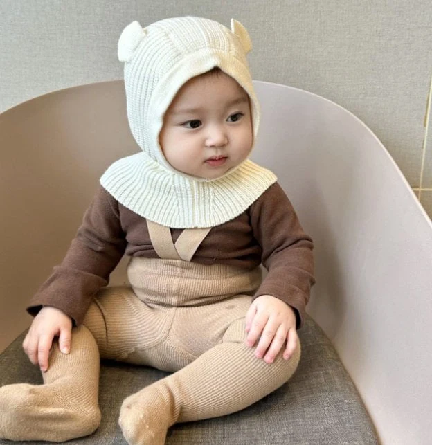 Miso - Korean Baby Fashion - #babywear - Bear Balaclava