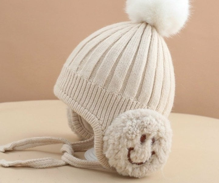 Miso - Korean Baby Fashion - #onlinebabyboutique - Smile Winter Hat