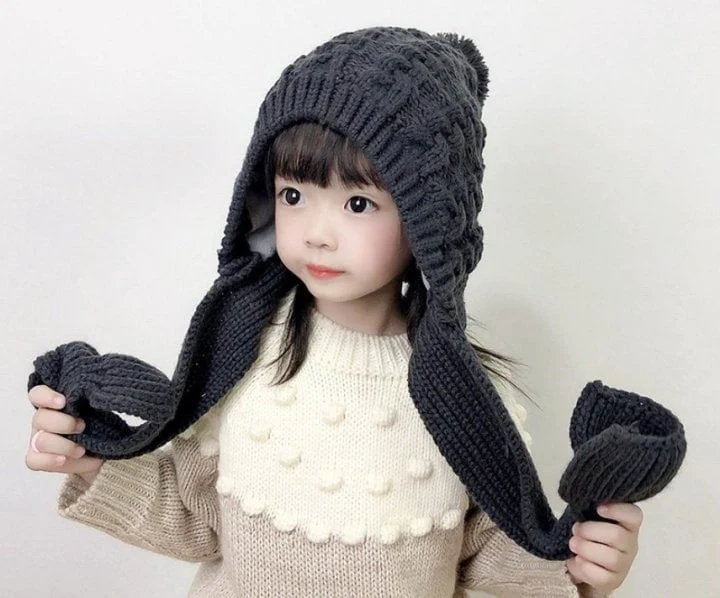 Miso - Korean Baby Fashion - #onlinebabyboutique - Twist Hat Muffler - 11