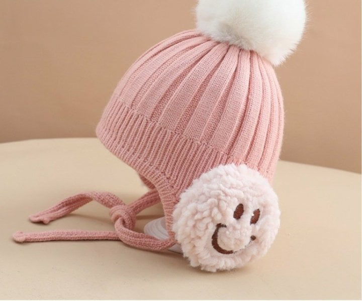 Miso - Korean Baby Fashion - #onlinebabyshop - Smile Winter Hat - 2