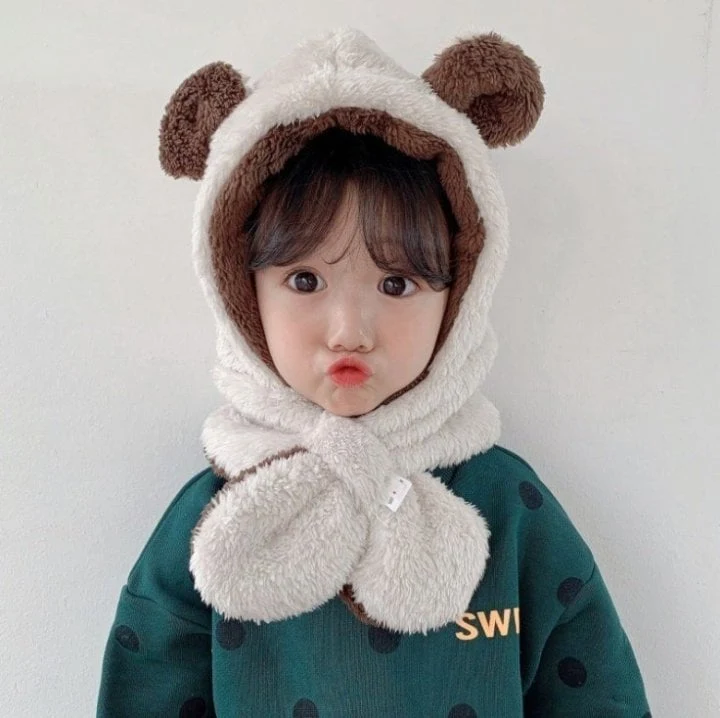 Miso - Korean Baby Fashion - #onlinebabyshop - Brown Bear Hat - 3