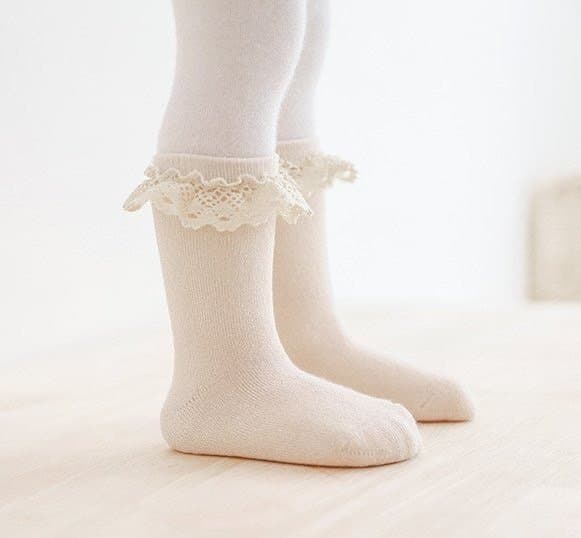 Miso - Korean Baby Fashion - #onlinebabyshop - Plump Lace Socks - 9