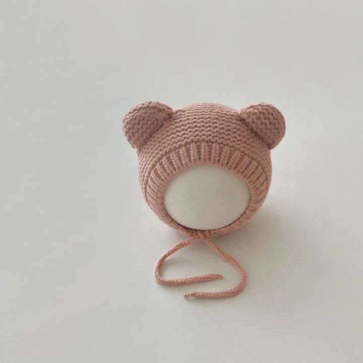 Miso - Korean Baby Fashion - #smilingbaby - Bear Knit Bonnet Hat - 3