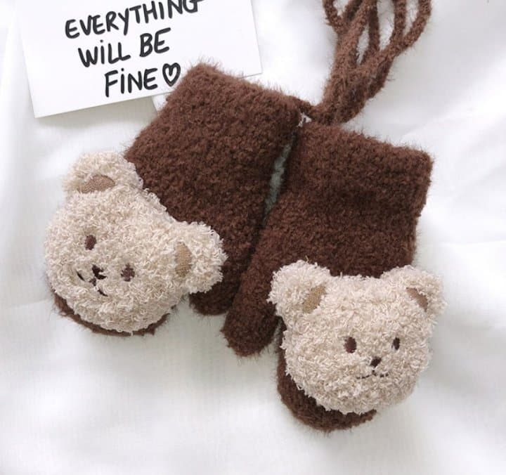 Miso - Korean Children Fashion - #childofig - Soft Bear Mittens - 4