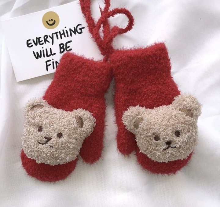 Miso - Korean Children Fashion - #designkidswear - Soft Bear Mittens - 6