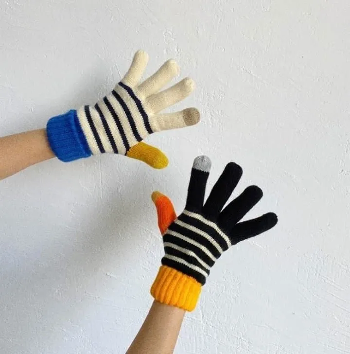 Miso - Korean Children Fashion - #designkidswear - Striped Gloves