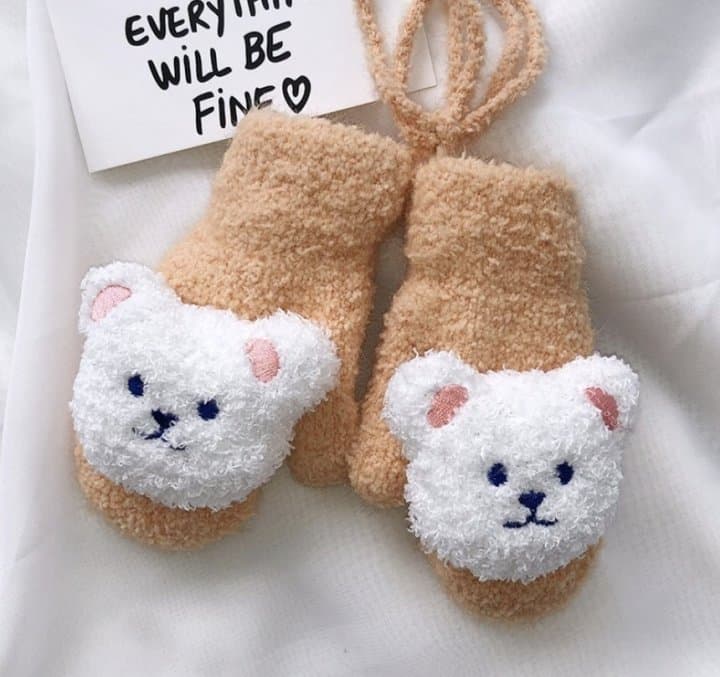 Miso - Korean Children Fashion - #kidsshorts - Soft Bear Mittens - 9