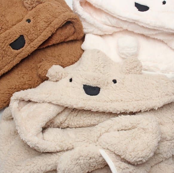 Miso - Korean Children Fashion - #littlefashionista - Bear Hooded Blanket