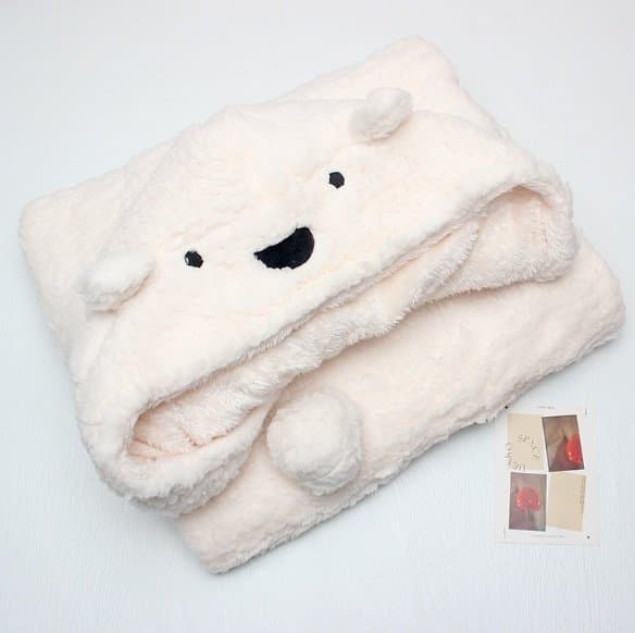 Miso - Korean Children Fashion - #minifashionista - Bear Hooded Blanket - 3