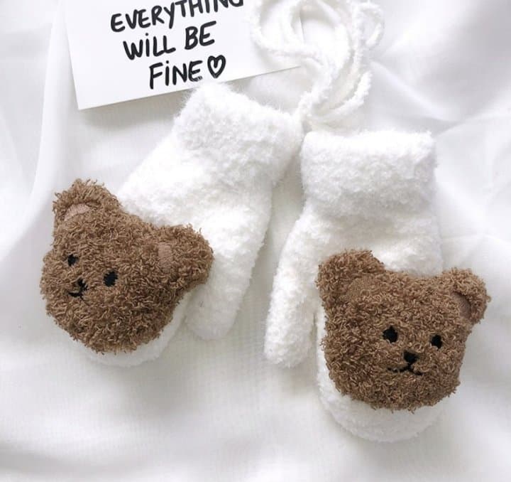 Miso - Korean Children Fashion - #prettylittlegirls - Soft Bear Mittens - 2