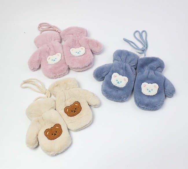 Miso - Korean Children Fashion - #prettylittlegirls - Bear Mittens