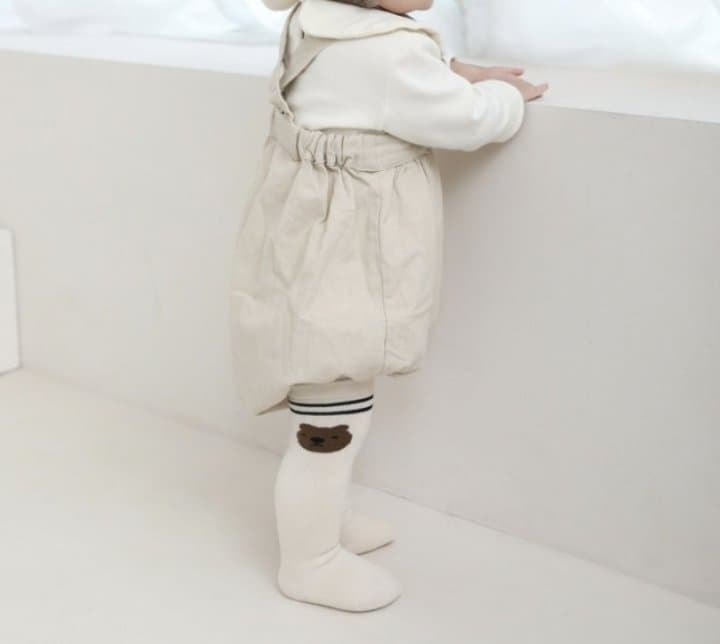 Miso - Korean Children Fashion - #stylishchildhood - Two-line Bear Knee Socks - 3