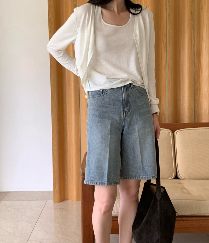 Moani - Korean Women Fashion - #momslook - Bermuda Denim Half Pants