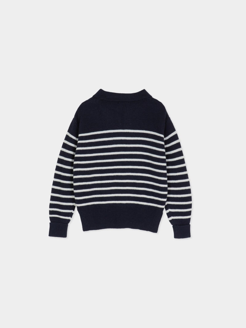 Moani - Korean Women Fashion - #momslook - Wool Cashmere Stripe Knit Pullover - 8